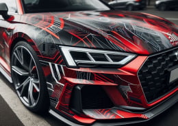 Wrap sur Audi rouge