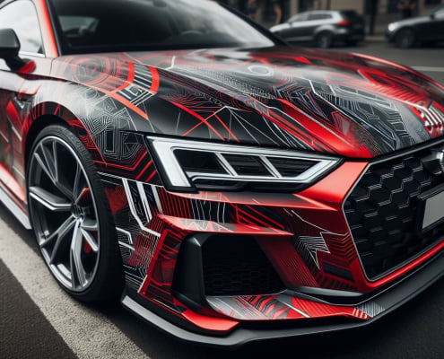 Wrap sur Audi rouge